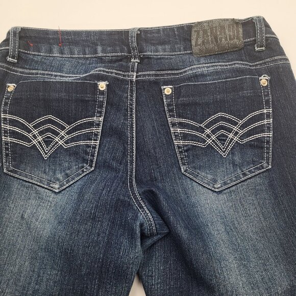 ZANA DI Y2K Denim Jeans Vintage SZ 11 Skinny Whiskered - Picture 9 of 11